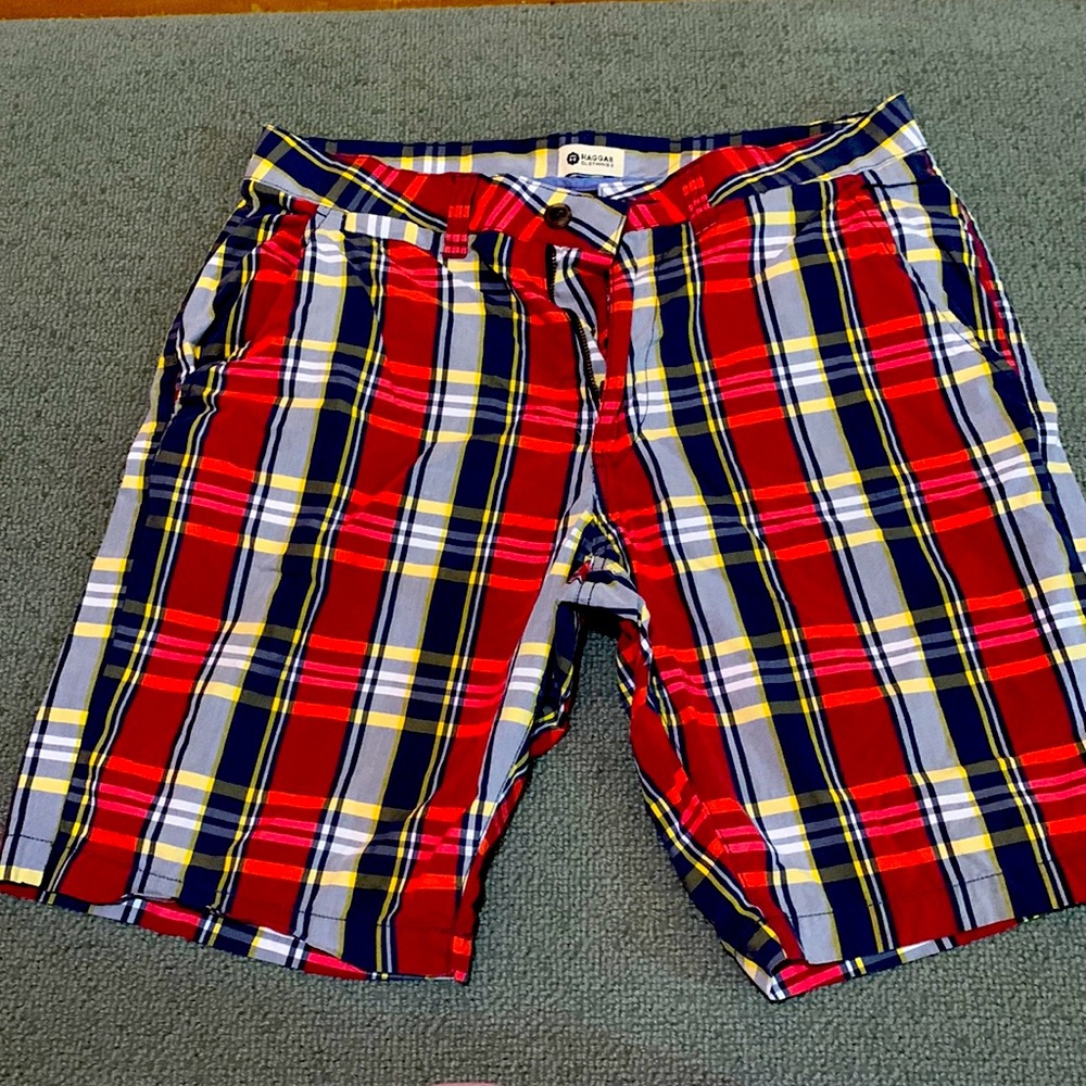 Mens plaid shorts as 34